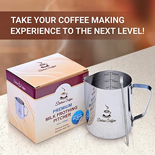 Stainless Steel Milk Frothing Pitcher - 12oz