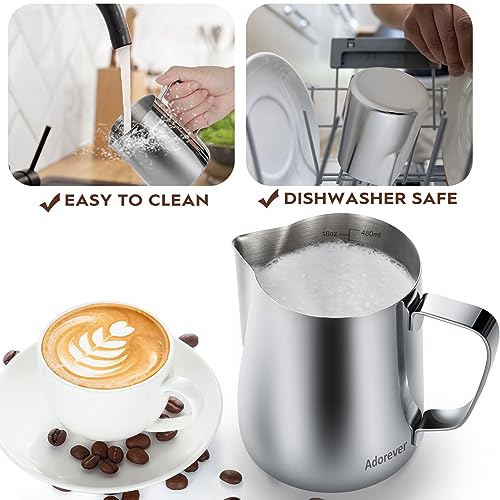 Stainless Steel Milk Frothing Pitcher Set for Coffee