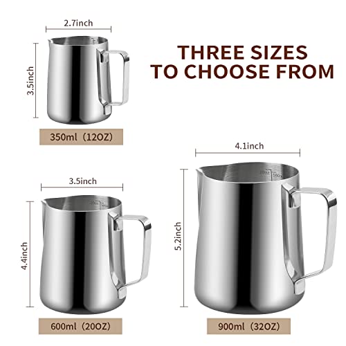 Stainless Steel Milk Frothing Pitcher with Art Pen