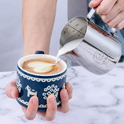 12oz Stainless Steel Milk Frothing Pitcher for Espresso