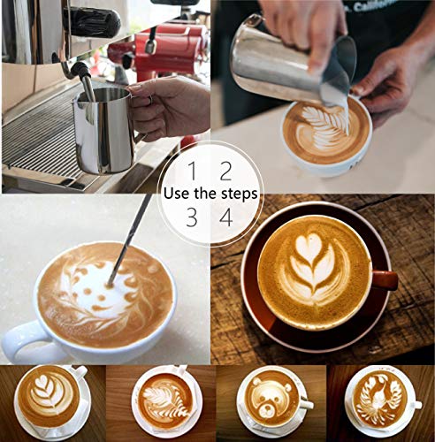 Seninhi Milk Frothing Pitcher Jug with Coffee Spoons