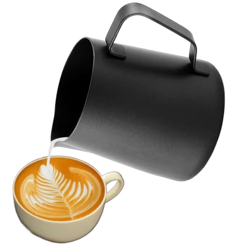 Matte Black Milk Frothing Pitcher for Espresso Machines