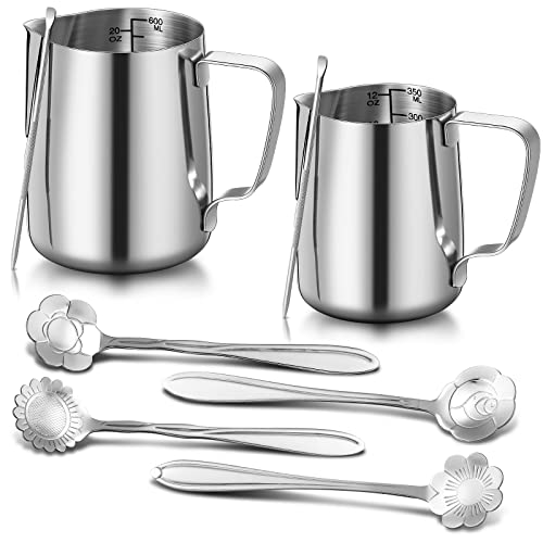 Stainless Steel Milk Frother Set with Extras