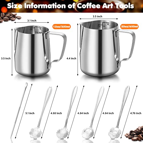 Stainless Steel Milk Frother Set with Extras