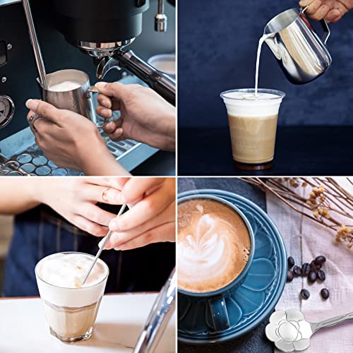 Stainless Steel Milk Frother Set with Extras