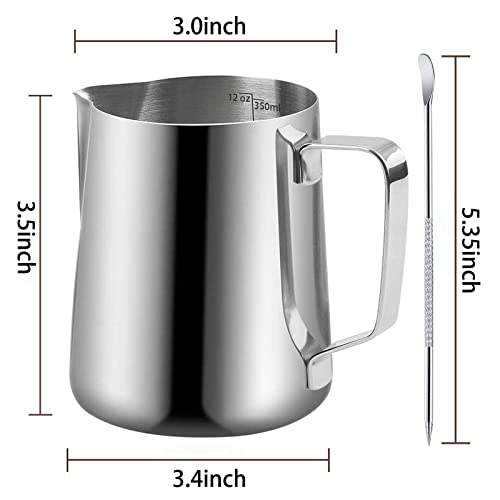 Stainless Steel Milk Frothing Pitchers for Latte Art