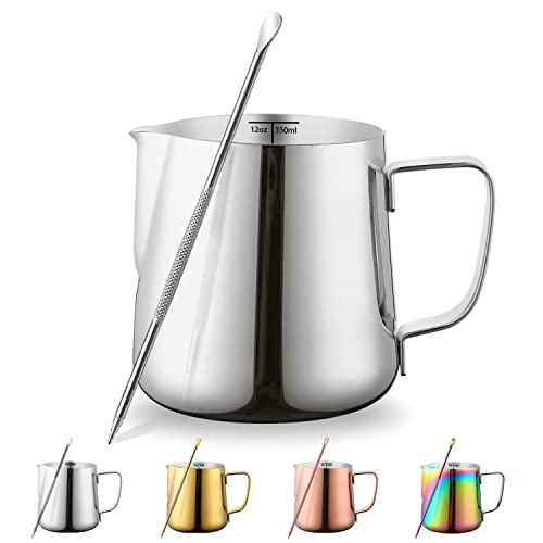 Kyraton Stainless Steel 12oz Milk Frothing Pitcher
