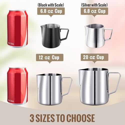 Stainless Steel 6.8oz Milk Frothing Pitcher for Espresso