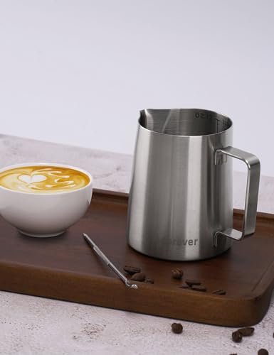 12oz Stainless Steel Milk Frothing Pitcher and Accessories
