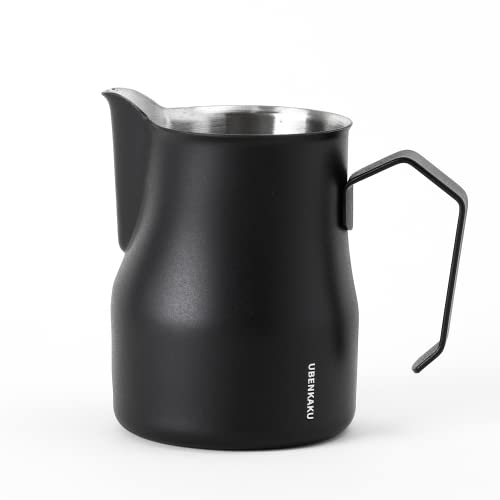 Matte Black Stainless Steel Milk Frothing Pitcher Set