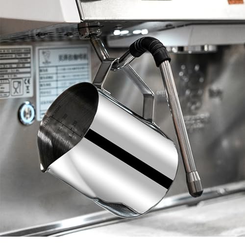 Stainless Steel Milk Frothing Pitcher for Coffee, 12oz