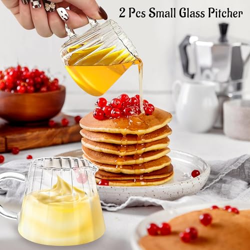 Elegant Glass Creamer Pitcher Set for Coffee Kitchen