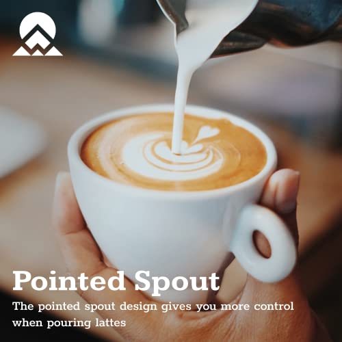 Evergreen Coffee Latte Art Milk Pitcher 16oz Black