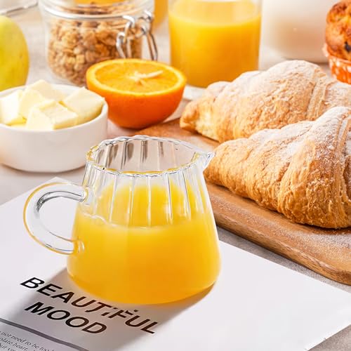 Elegant Glass Creamer Pitcher Set for Coffee Kitchen