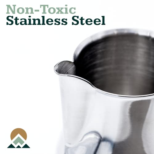 Evergreen Coffee Latte Art Milk Pitcher 16oz Black