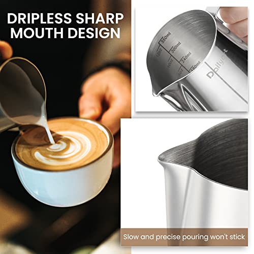 Stainless Steel Milk Frothing Pitcher with Art Pen