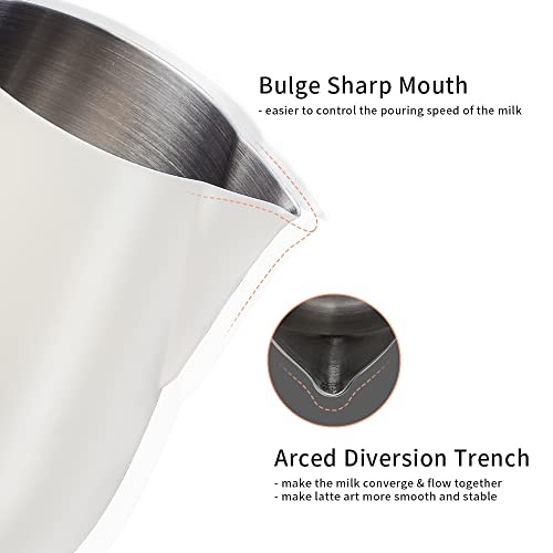 CAFEMASY 20oz Espresso Milk Frothing Pitcher - Milky White