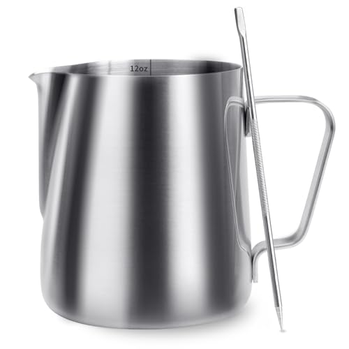 ENLOY 12 oz Stainless Steel Milk Frothing Pitcher