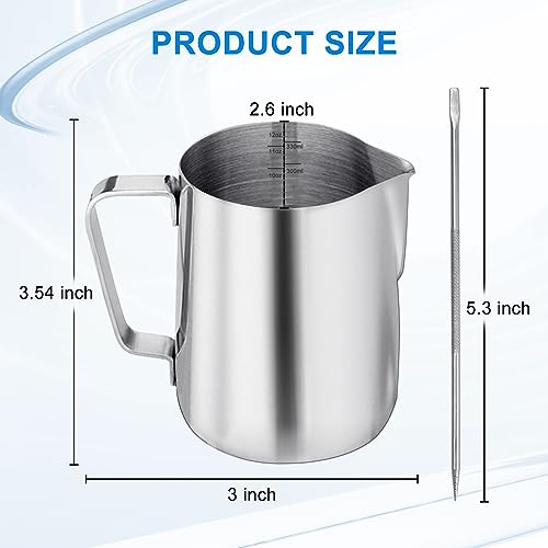 ENLOY 12 oz Stainless Steel Milk Frothing Pitcher