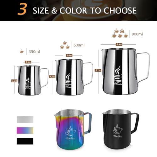 FlamGen 20oz Milk Frothing Pitcher with Accessories Set