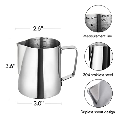 Stainless Steel Milk Frothing Pitcher for Latte Art