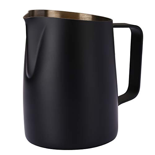 Black Stainless Steel Espresso Latte Art Pitcher 14.2oz