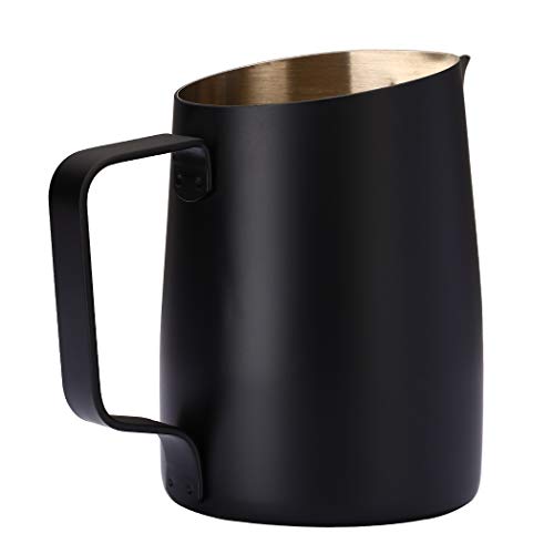 Black Stainless Steel Espresso Latte Art Pitcher 14.2oz