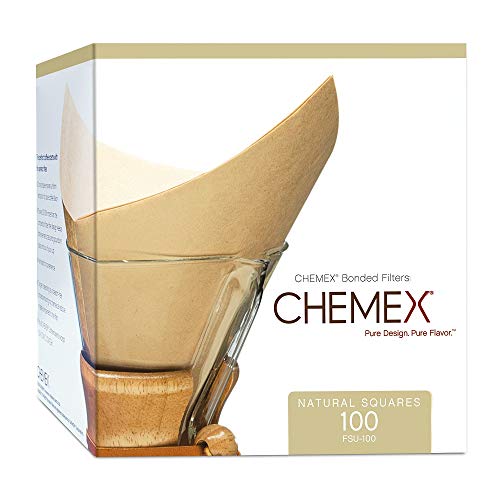 Chemex Square Coffee Filters, 100ct - Exclusive Packaging