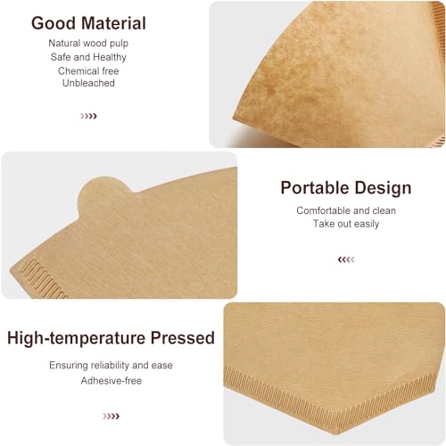 Muztinte #4 Cone Coffee Filters, 100 Count Cup-sized