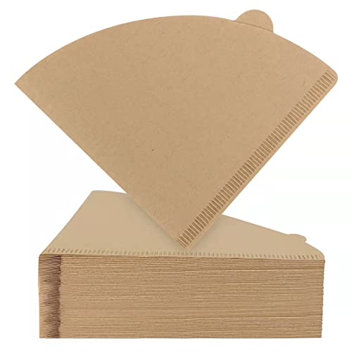 Disposable Natural Paper Coffee Filters, Size 02 Cone, 2-4 Cup (Unbleached)