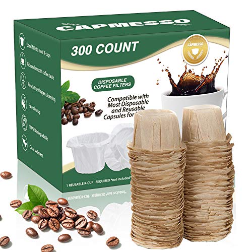 300 CAPMESSO Disposable Coffee Paper Filters for Keurig