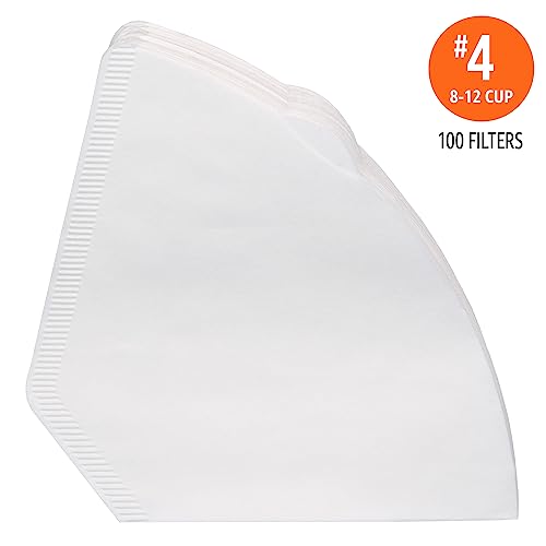 100 Count White Cone Coffee Filters for 8-12 Cups