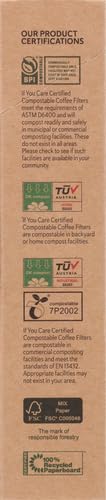 #4 Cone Shaped Natural Compostable Coffee Filters, 100-Count