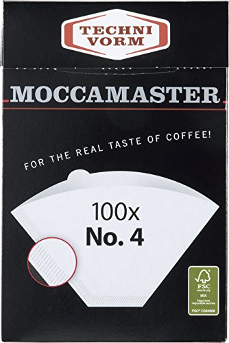 Moccamaster #4 White Paper Filters, 100-count box