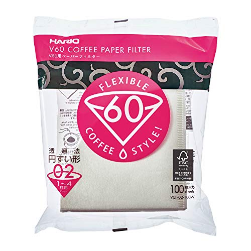 Hario 02 White Coffee Paper Filters 600 Sheets