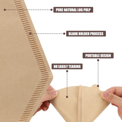 200 Count #2 Cone Coffee Filters UnbleachedtoPromise Pourover (2-6 Cup)