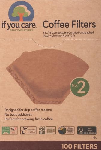 FSC Unbleached No 2 Coffee Filters, 100 Count