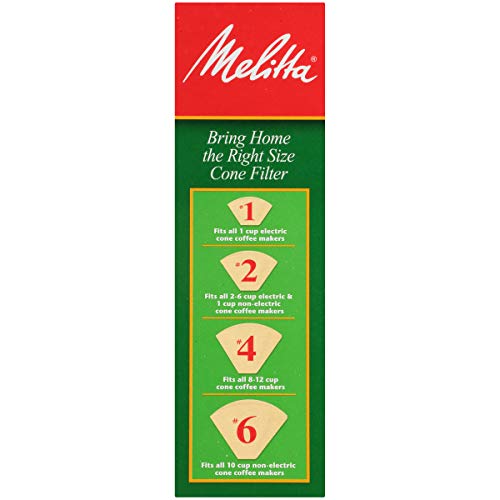 Melitta #2 Cone Coffee Filters, Natural Brown, 600 Count