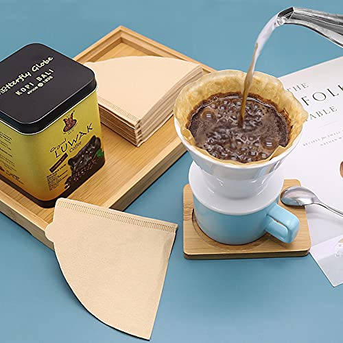 YQL 200 Count Size02 Natural Unbleached Coffee Filters