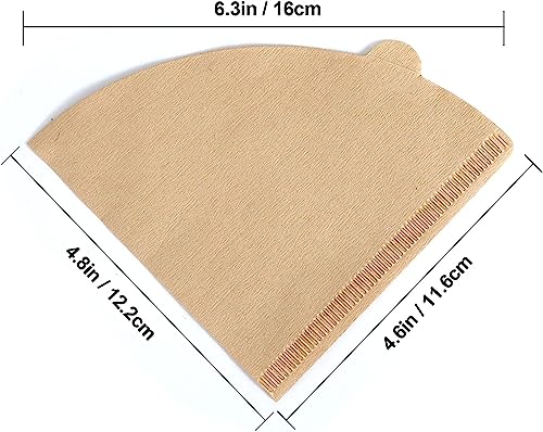 100 Count Natural Brown Unbleached Size 02 Pour Over Coffee Filters