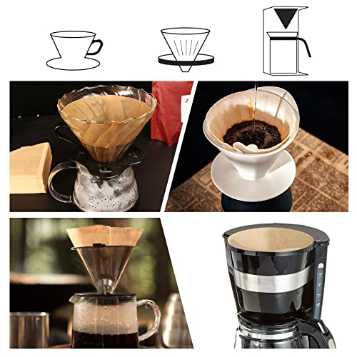 100 Count Natural Brown Unbleached Size 02 Pour Over Coffee Filters