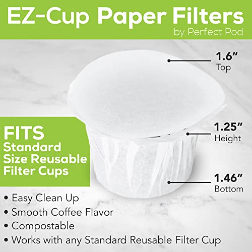 EZ-Cup Paper Filters for Reusable Coffee Pods 4-Pack
