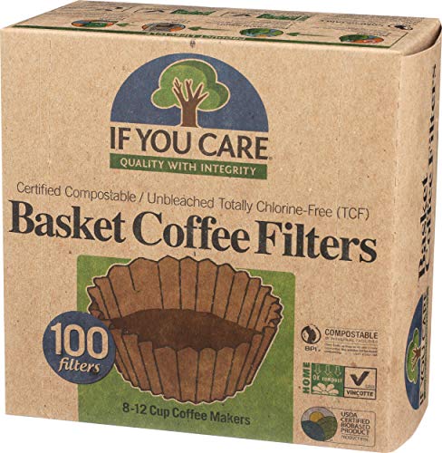 Eco-Friendly Coffee Filter Baskets, 1x100 CT, Fits 8-12 Cup