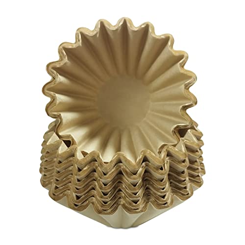 Sihuuu 100 Pcs Natural Brown Coffee Basket Filters