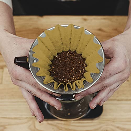 Sihuuu 100 Pcs Natural Brown Coffee Basket Filters