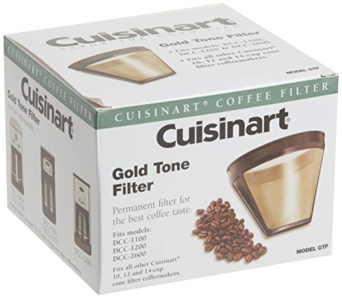 Cuisinart Gold Tone Cone Coffee Filter for 10-12 Cup Mill
