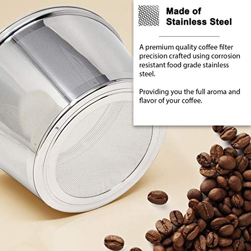 Stainless Steel Coffee Filter for 8-12 Cup Machines
