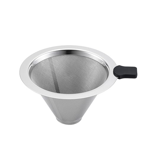 Portable Stainless Steel Pour Over Coffee Maker - Silver