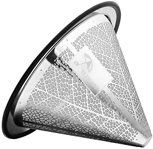 TEEMADE Stainless Steel Pour Over Coffee Filter Set
