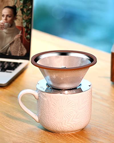 Stainless Steel Reusable Pour Over Coffee Filter Cone